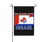 Drapeau de jardin double face « Je soutiens Israël » pour décoration extérieure de maison, fête, jardin, bannière