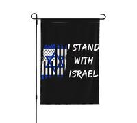 Drapeau de jardin double face « Je soutiens Israël » pour décoration extérieure de maison, fête, jardin, bannière