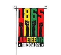 Drapeau de jardin double face Juneteenth 1865 Freedom Black History Month, idéal pour l'extérieur ou le jardin, décoration de patio, 45,7 x 30,5 cm