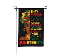 Drapeau de jardin double face Juneteenth pour femme africaine, Mois de l'histoire des Noirs, idéal pour l'extérieur ou le jardin, décoration de patio, 45,7 x 30,5 cm