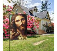 Drapeau de jardin double face « La Divine Miséricorde de Dieu » (28 x 40 pouces) pour décoration extérieure