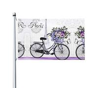 Drapeau de jardin double face Love on the bike - Drapeau décoratif pour fêtes, porches, etc.