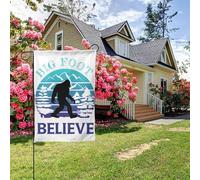 Drapeau de jardin double face « Marche avec Bigfeet », « Crois-moi », 28 x 40 pouces, décoration extérieure
