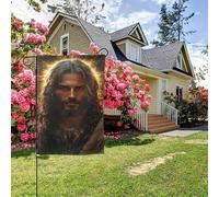 Drapeau de jardin double face « Miséricorde divine » religieux, 28 x 40 pouces, décoration extérieure