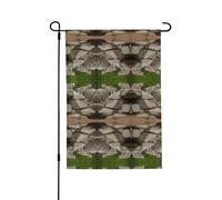 Drapeau de jardin double face motif chats léopard des montagnes 71,1 x 101,6 cm (léger) - Impression intégrale vive pour cour, jardin, terrasse ou porche