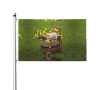 Drapeau de jardin double face motif cochons d'Inde, drapeau décoratif pour fêtes, porches, etc.