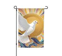 Drapeau de jardin double face - Motif colombe et soleil - Petits drapeaux de jardin pour l'extérieur - 30,5 x 45,7 cm - Drapeau décoratif vertical pour toutes les saisons