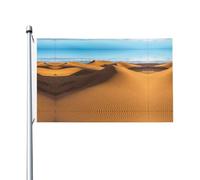 Drapeau de jardin double face motif dunes de sable dans le désert du Sahara, 90 x 150 cm, résistant à la décoloration, pour porche, balcon, pelouse, intérieur et extérieur, mât non inclus