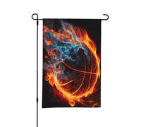 Drapeau de jardin double face motif flamme ardente, idéal pour l'extérieur ou le jardin, 45,7 x 30,5 cm