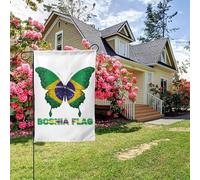 Drapeau de jardin double face motif papillon du Brésil, 28 x 40 pouces, décoration extérieure
