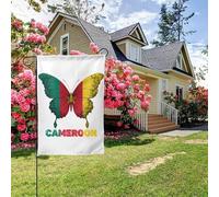 Drapeau de jardin double face motif papillon du Cameroun, 28 x 40 pouces, décoration extérieure