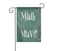 Drapeau de jardin double face pour décoration de terrasse, bannière de cour de 45 x 30 cm, drapeau de jardin de formules mathématiques pour l'extérieur, drapeau extérieur durable résistant à la