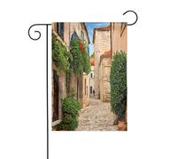 Drapeau de jardin double face pour décoration de terrasse, bannière de cour de 45 x 30 cm, drapeau de jardin toscane italien pour l'extérieur, drapeau extérieur durable résistant à la décoloration