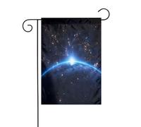 Drapeau de jardin double face pour décoration de terrasse, bannière de cour de 45 x 30 cm, drapeau de jardin constellation bleue pour l'extérieur, drapeau extérieur durable résistant à la décoloration