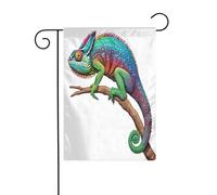 Drapeau de jardin double face pour décoration de terrasse, bannière de cour de 45 x 30 cm, drapeau de jardin caméléon pour l'extérieur, drapeau d'extérieur durable résistant à la décoloration pour