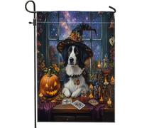 Drapeau de jardin double face pour décoration extérieure, motif tarot, astrologie chiot, jardin, 30,5 x 45,7 cm, petit drapeau de pelouse pour jardin
