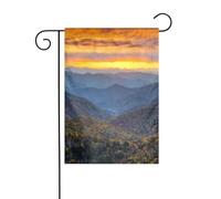 Drapeau de jardin double face pour extérieur 45 x 30 cm, Blue Ridge Parkway Mountains, bannière décorative d'extérieur pour terrasse, pelouse, ferme, maison de vacances, drapeau pour porche de jardin