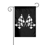 Drapeau de jardin double face pour extérieur 45 x 30 cm, drapeaux à carreaux noirs et blancs, bannière décorative d'extérieur pour terrasse, pelouse, ferme, résistant à la décoloration, drapeau de