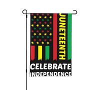 Drapeau de jardin double face pour la fête nationale de l'indépendance de Juneteenth, idéal pour l'extérieur ou le jardin, décoration de patio, 45,7 x 30,5 cm