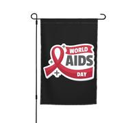 Drapeau de jardin double face pour la Journée mondiale du sida, bannière de 30,5 x 45,7 cm, décoration saisonnière pour la ferme, la cour, la maison ou l'extérieur