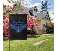 Drapeau de jardin double face pour la sensibilisation au cancer du côlon, 28 x 40 pouces, décoration extérieure