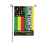 Drapeau de jardin double face pour le Mois de l'histoire des Noirs, Juneteenth Freedom, idéal pour l'extérieur ou le jardin, décoration de patio, 45,7 x 30,5 cm