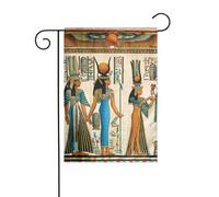 Drapeau de jardin double face pour l'extérieur 45 x 30 cm, femmes de l'Égypte ancienne, bannière décorative d'extérieur pour terrasse, pelouse, ferme, résistant à la décoloration, drapeau de maison de