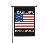 Drapeau de jardin double face « Pro-Amérique : Destituez Hegseth » (30 x 45 cm) - 30 x 45 cm