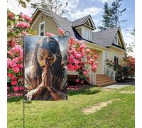 Drapeau de jardin double face représentant Jésus Divine Miséricorde, 28 x 40 pouces, décoration extérieure