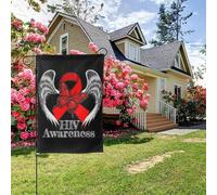 Drapeau de jardin double face « Sida », 71 x 101 cm, décoration extérieure