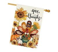 Drapeau de jardin double face sur le thème du sport Turquie 45 x 30 cm - Automne saisonnier Thanksgiving cour spectacle Thanksgiving scène de fête de Thanksgiving