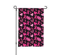Drapeau de jardin double face « Survivante du cancer du sein, nous portons un ruban rose » pour jardin, convient pour l'extérieur ou le jardin, décoration de patio, 45,7 x 30,5 cm