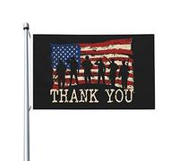 Drapeau de jardin double face « Thank You Veterans » - 91 x 152 cm - Décoration à suspendre pour l'extérieur et l'intérieur