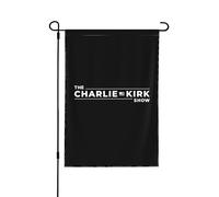 Drapeau de jardin double face The Charlie Kirk Show, bannière de maison, 71 x 101 cm