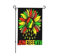 Drapeau de jardin double face « Tournesol Fist » Juneteenth, Mois de l'histoire des Noirs, idéal pour l'extérieur ou le jardin, décoration de patio, 45,7 x 30,5 cm