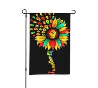 Drapeau de jardin double face Tournesol Juneteenth Mois de l'histoire des Noirs, petits drapeaux pour cour, convient pour l'extérieur ou le jardin, décoration de patio, 18 x 12 pouces
