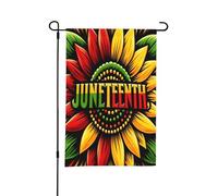 Drapeau de jardin double face Tournesol Juneteenth Mois de l'histoire des Noirs, petits drapeaux pour cour, convient pour l'extérieur ou le jardin, décoration de patio, 18 x 12 pouces