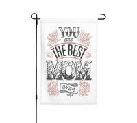 Drapeau de jardin double face « Vous êtes la meilleure maman de tous les temps » 12 x 18 pouces, bannière saisonnière, ferme, cour, maison, décoration extérieure