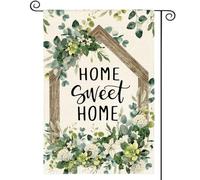 Drapeau De Jardin Doux foyer, printemps Garten flagge Chambre à Coucher | 30x45cm Décoration Bannière Durable Drapeau Patio fête