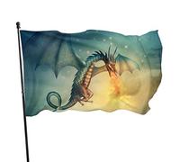 Drapeau de jardin Dragon in The Sky Yard House Décoration extérieure Drapeaux Bannières pour Patio Pelouse 0,9 x 1,5 m