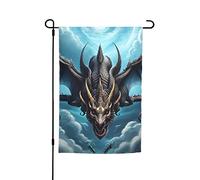Drapeau de jardin dragon volant 30,5 x 45,7 cm. Décoration extérieure lumineuse double face apporte un peu de plaisir à votre jardin.