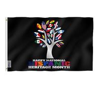 Drapeau De Jardin Drapeau Du Mois National Du Patrimoine Hispanique Drapeaux Décoratifs D'Extérieur Couleurs Éclatantes Bannière Décorative Avec Œillets En Laiton Bannière De Cour Pour Bar Patio