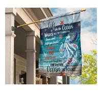 Drapeau De Jardin Drapeaux De Pirate Drôle Jardin Signe Décoration Pour Maison Porche Balcon Octoplus Images Motif Plage Une Fois Que Vous Les Avez Traversées, L'Océan Entier Est À Vous S