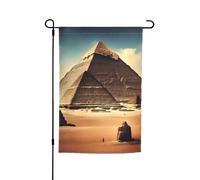 Drapeau de jardin Dreaming Of The Pyramids of Khufu 30,5 x 45,7 cm. Décoration extérieure lumineuse double face apporte un peu de plaisir à votre jardin.