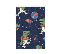 Drapeau de jardin drôle astronaute dinosaure fusée bienvenue 6 x 91 cm double face ne se décolore pas pour maison, cour, porche, pelouse, décoration extérieure