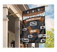 Drapeau De Jardin Drôle Drapeaux De Pirate Double Face Jardin Signe Décoration Pour Porche Maison Patio Silhouette D'Un Teckel Avec Des Pattes De Chien Qui Aboie. Était-Ce Un Bruit ? M