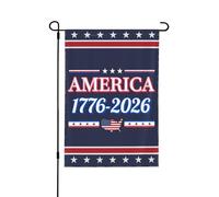 Drapeau de jardin du 250e anniversaire de l'Amérique 28"X40" 1776 2026 Panneau de jardin du 250e anniversaire de l'Amérique Dieu bénisse les drapeaux de la maison des patriotes des États-Unis sans mâ