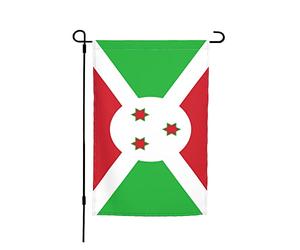 Drapeau de jardin du Burundi 12 x 18 pouces, double face, petite bannière