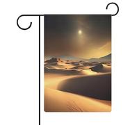 Drapeau de jardin du désert du Sahara - 32,6 x 47,5 cm - Vertical double face - Drapeaux de jardin d'été en lin - Décoration extérieure saisonnière pour cour de ferme, vacances, fête des mères
