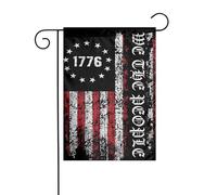 Drapeau de jardin du Jour de l'Indépendance des États-Unis 1776, Nous, le peuple, forgés dans la liberté, unis dans un but, 12 x 18 pouces, drapeaux extérieurs double face, bannières de bienvenue, dr